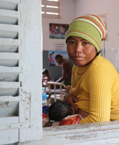 Breastfeeding mother in Cambodia