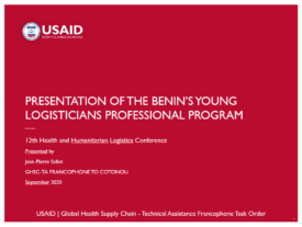 Benin's Young Logisticians Professional Program presentation thumbnail